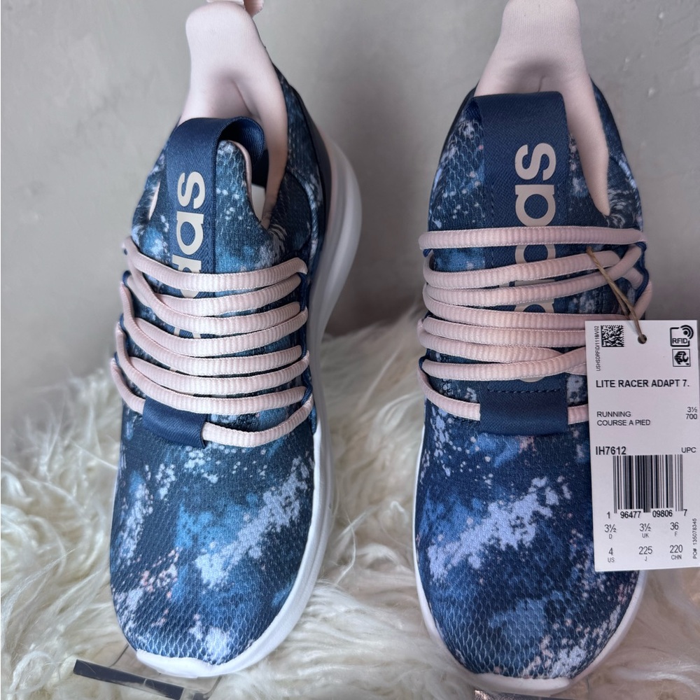Adidas Blue and Pink Girls’ Lite Racer Adapt 7